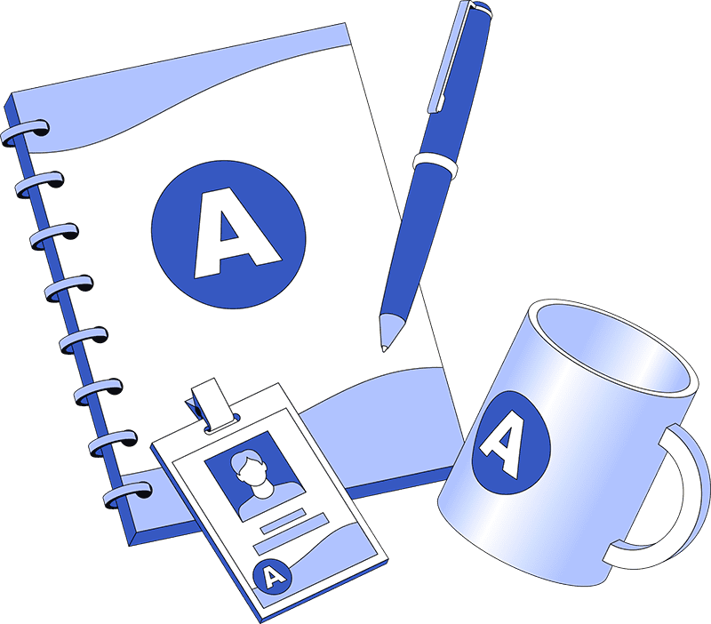 brand identity and logotype design on sketchbook